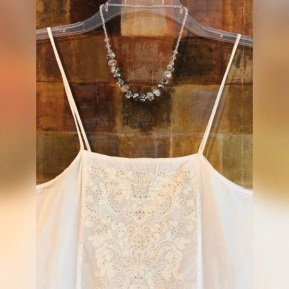 BANANA REPUBLIC White Sleeveless Peplum Top NWT - Picture 7 of 8